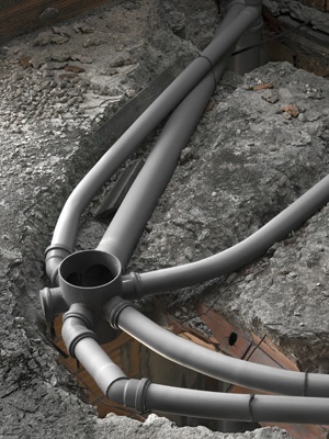 Underground sewer lines need professional cleaning & repair